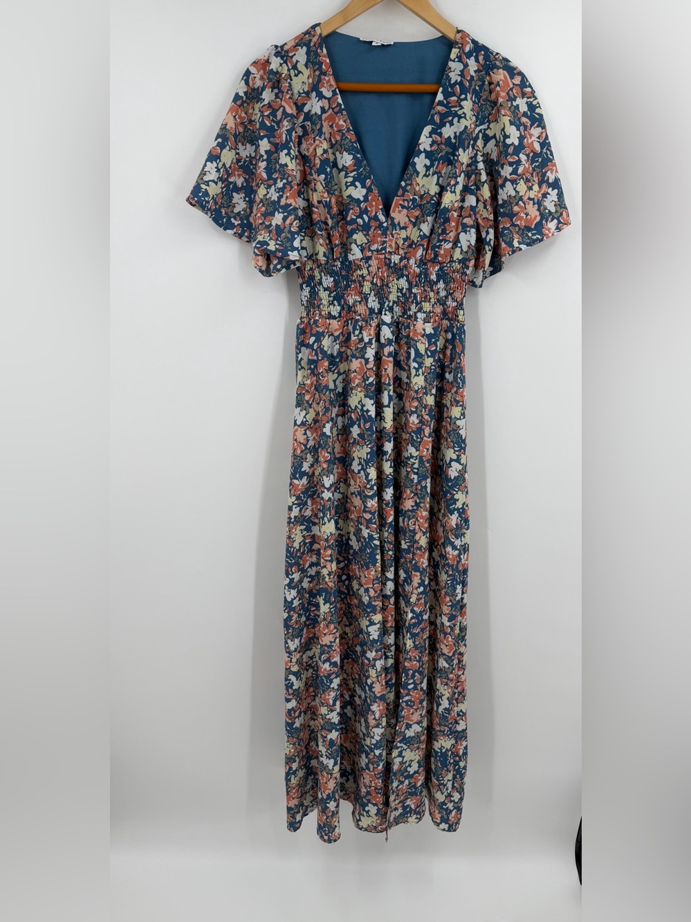 Baltic Born Blue Floral Maxi Dress - Size S
